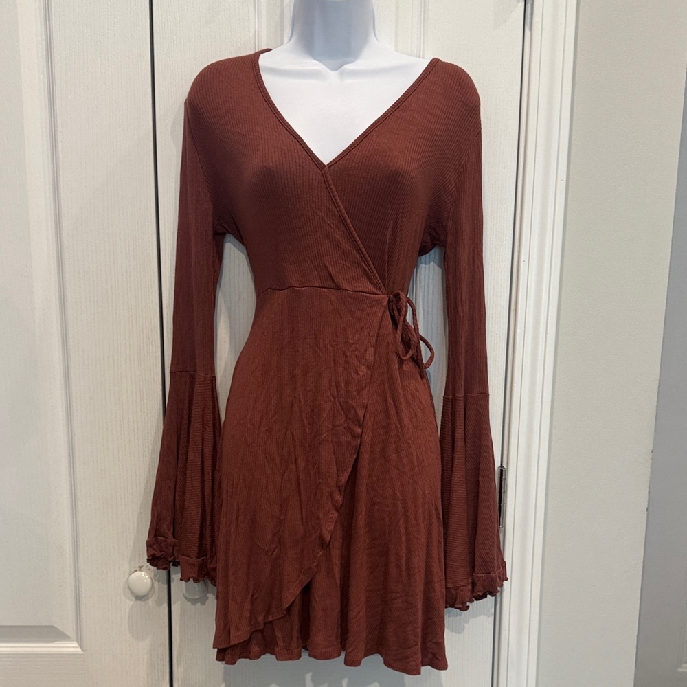 Altar’d State Rust Wrap Dress